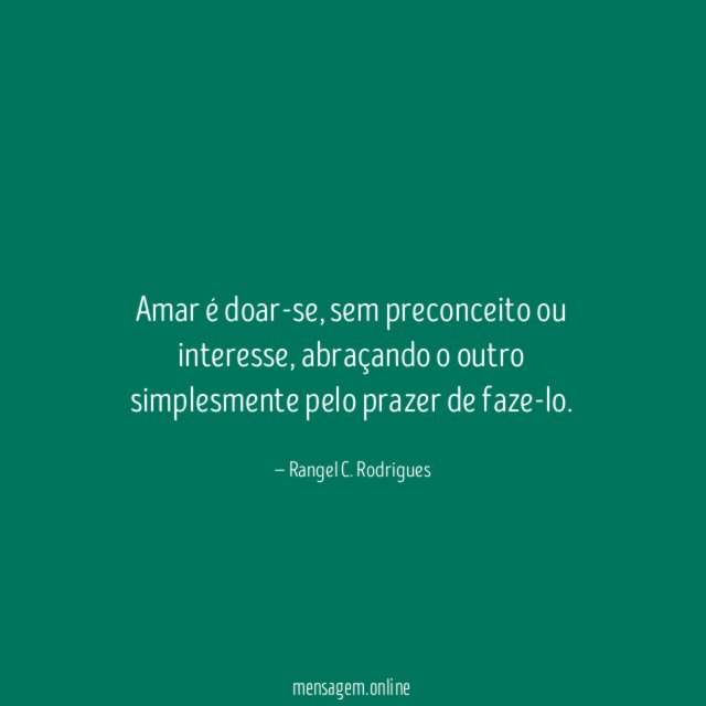 Amar é doar-se