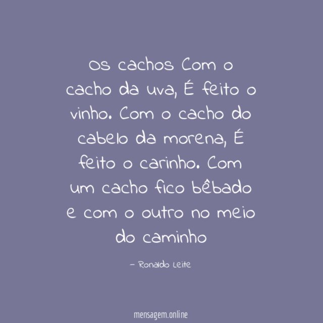 Os cachos