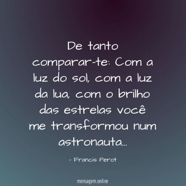 De tanto comparar-te