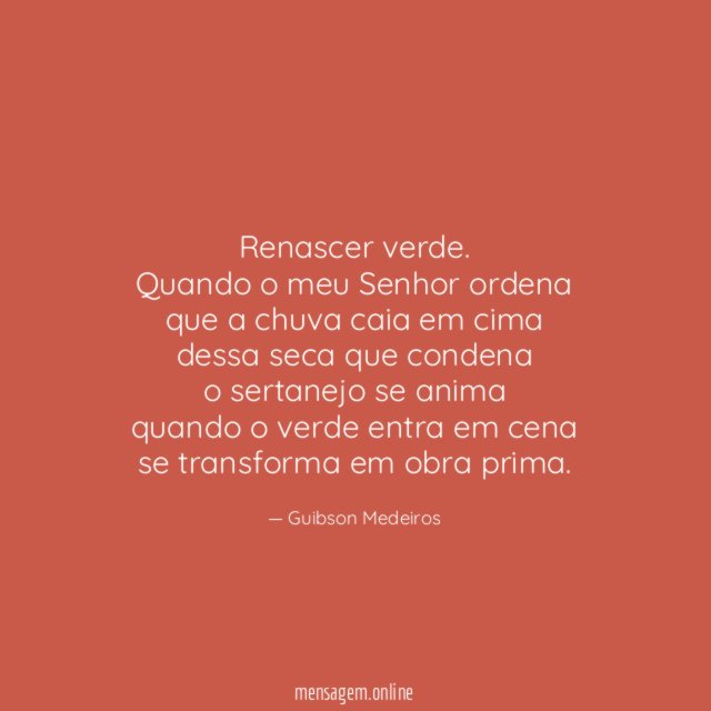 Renascer verde.