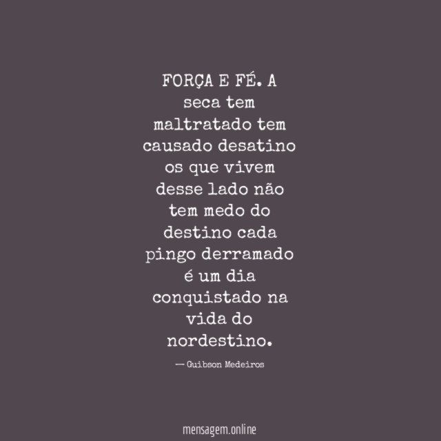 FORÇA E FÉ.