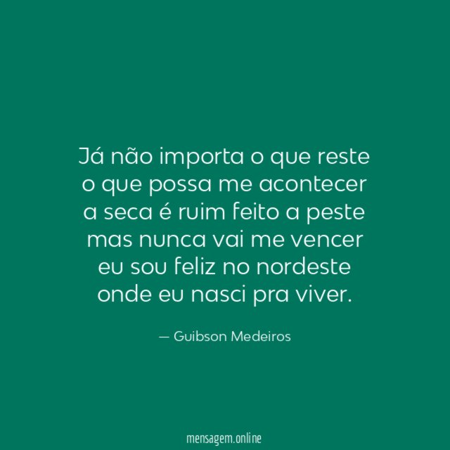 Já não importa o que reste o que possa