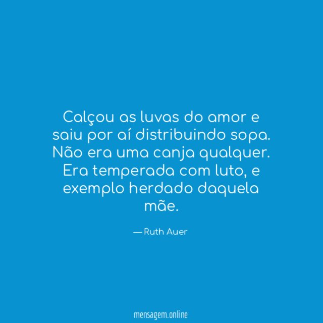 Calçou as luvas do amor e saiu por aí distribuindo sopa