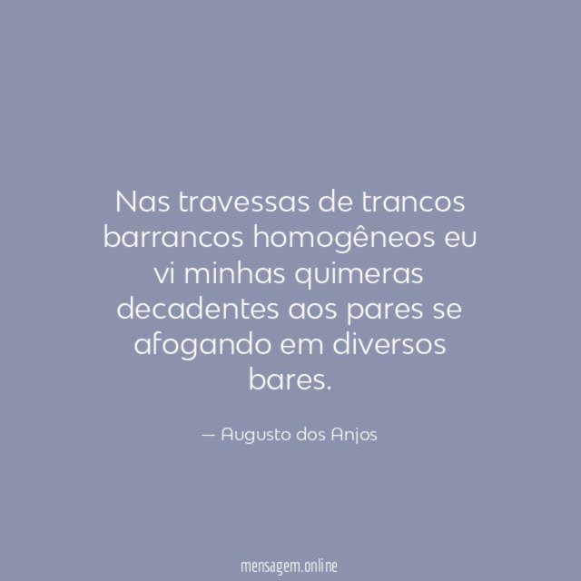 Nas travessas de trancos barrancos homogêneos eu vi