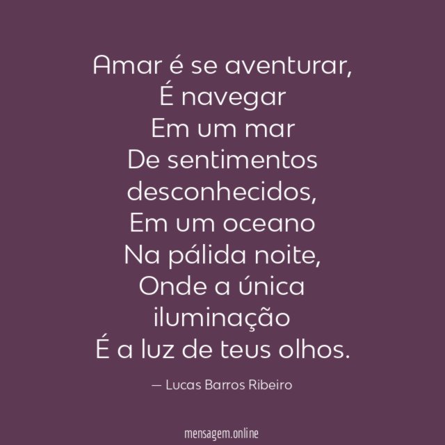 Amar é se aventurar