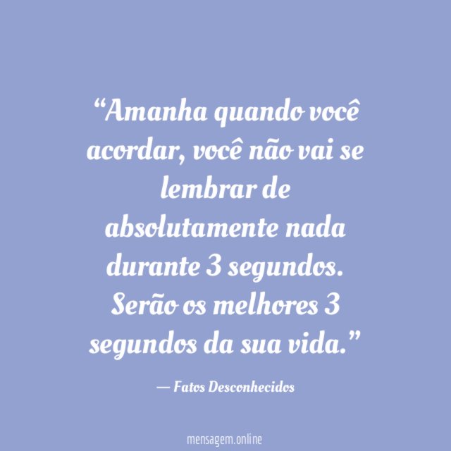 Amanha quando você acordar