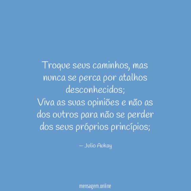 Troque seus caminhos