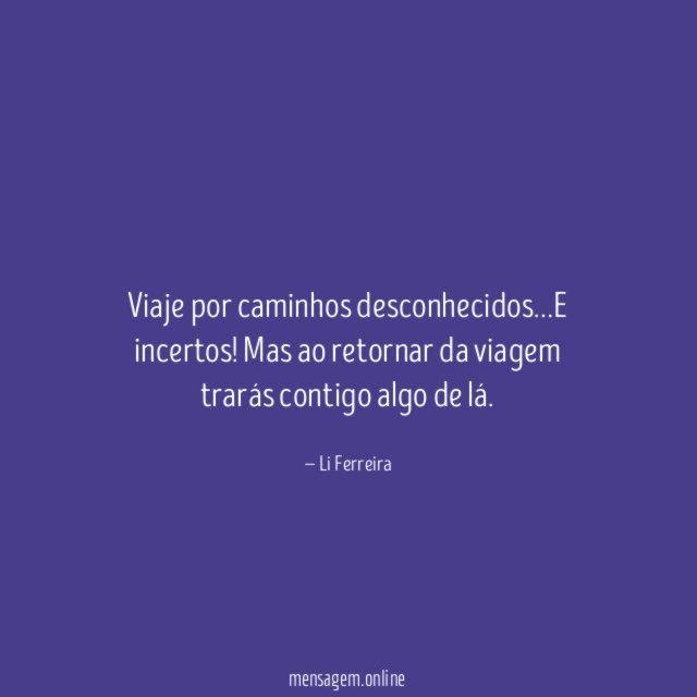 Viaje por caminhos desconhecidos