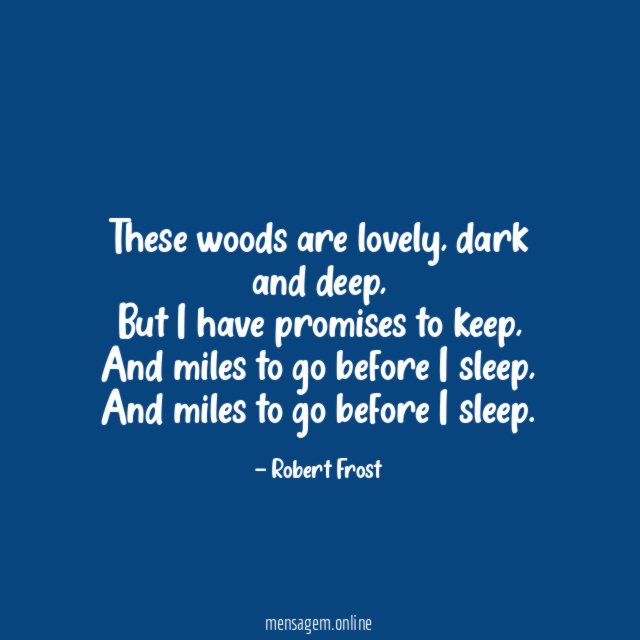 These woods are lovely