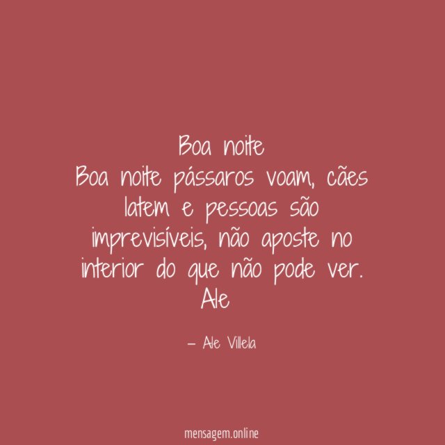 Boa noite Boa noite pássaros voam