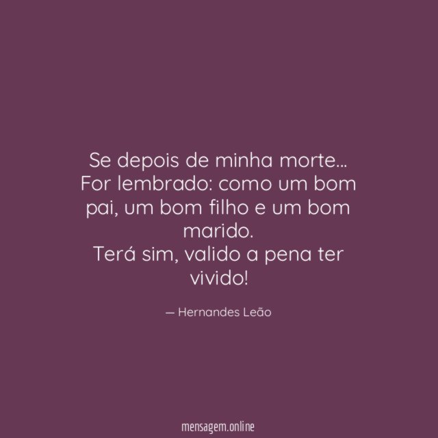 Se depois de minha morte