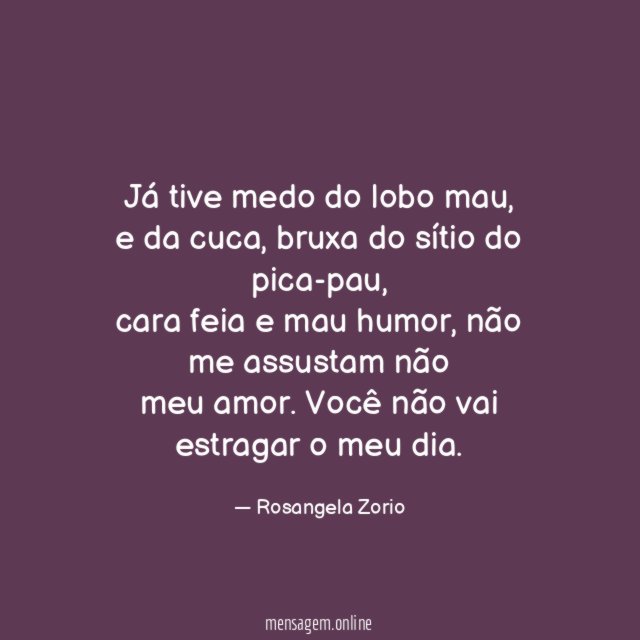 Já tive medo do lobo mau