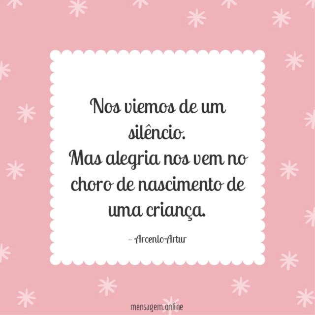 Nos viemos de um silêncio