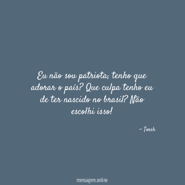 Eu não sou patriota