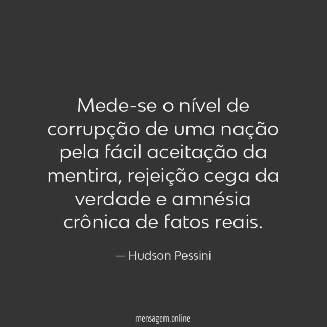 Mede-se o nível de corrupção de uma nação