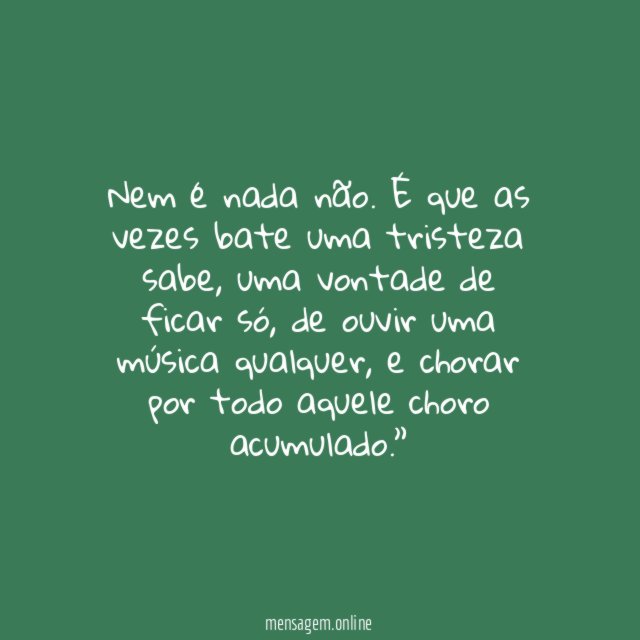 Nem é nada não