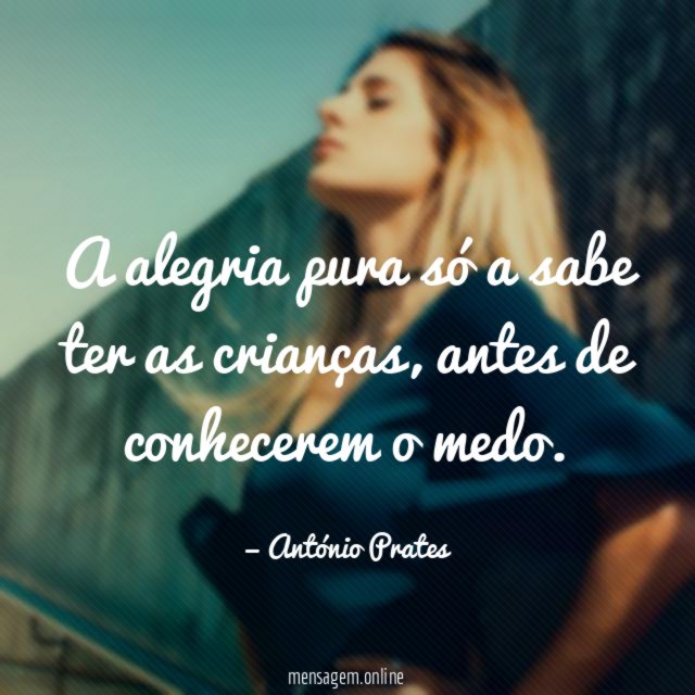 A alegria pura só a sabe ter as crianças