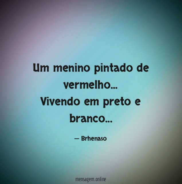 Um menino pintado de vermelho