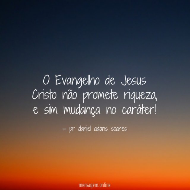 O Evangelho de Jesus Cristo não promete riqueza