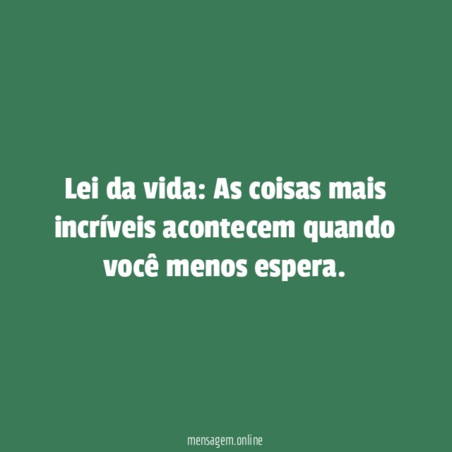 Lei da vida