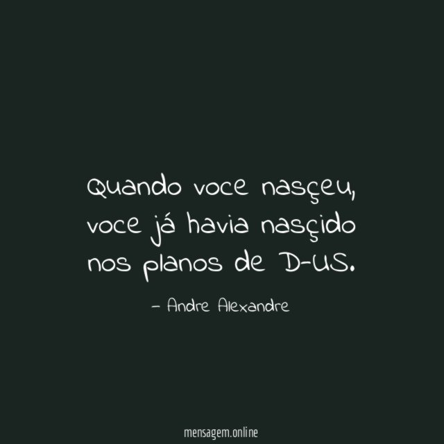 quando voce nasçeu