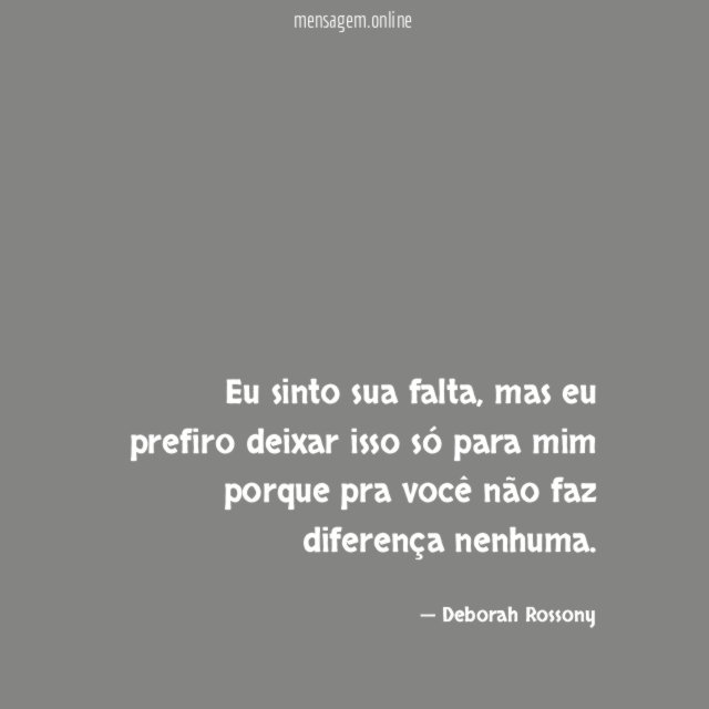 Eu sinto sua falta