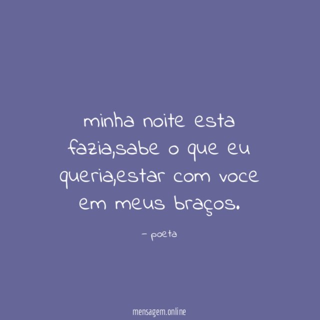 minha noite esta fazia