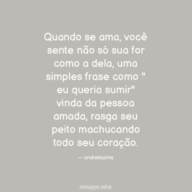 Quando se ama