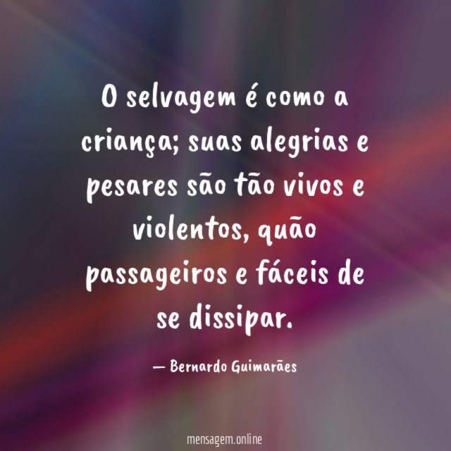O selvagem é como a criança