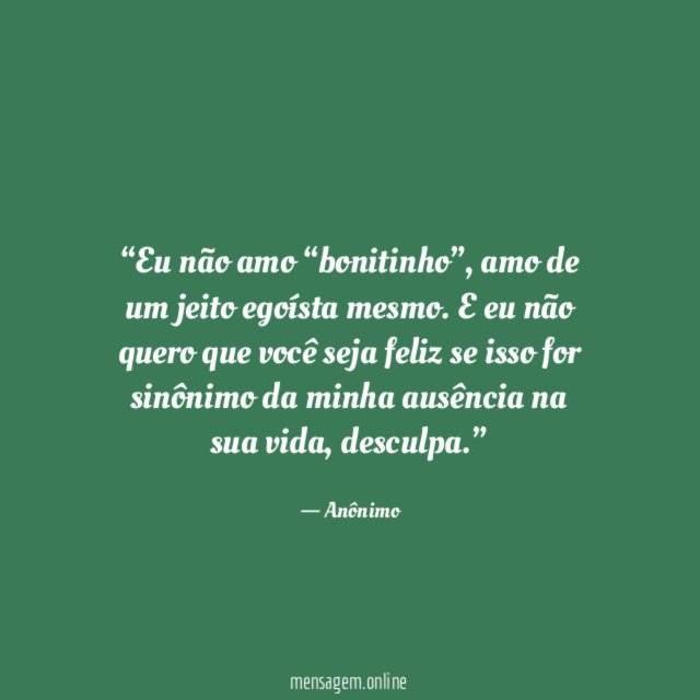 Eu não amo “bonitinho”