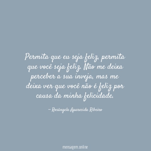 Permita que eu seja feliz