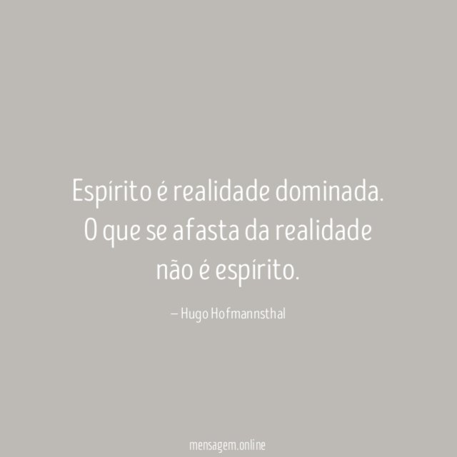 Espírito é realidade dominada
