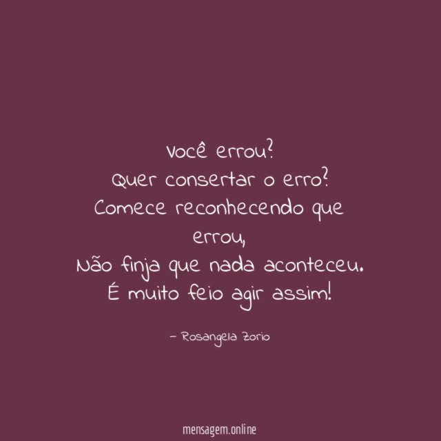 Você errou