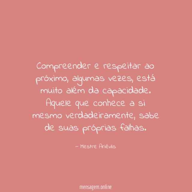 Compreender e respeitar ao próximo