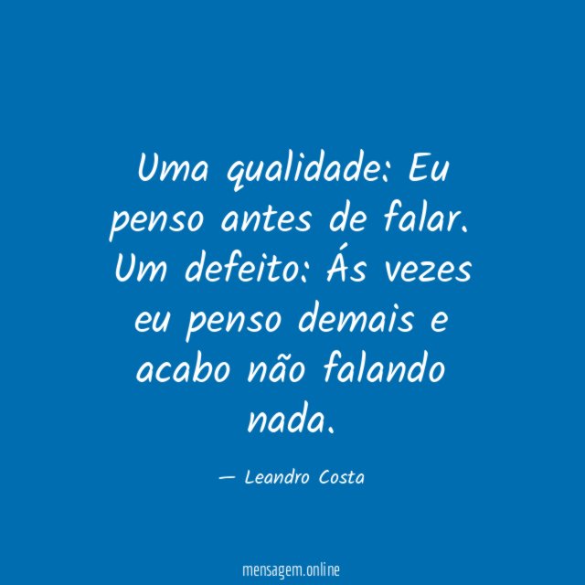 Uma qualidade