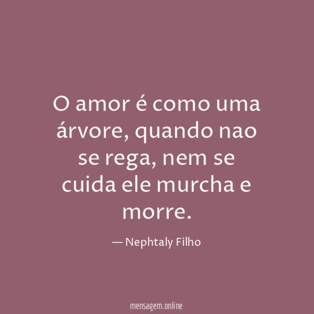 O amor é como uma árvore