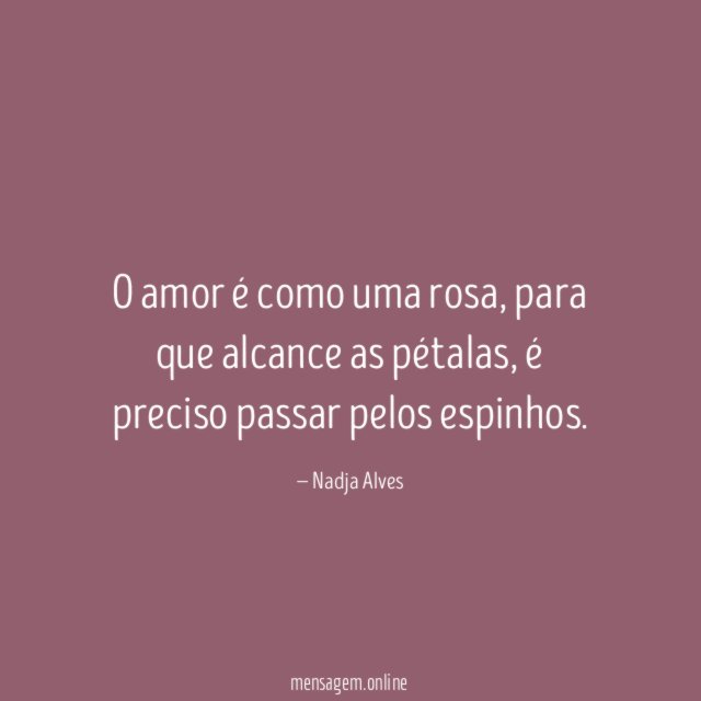 O amor é como uma rosa