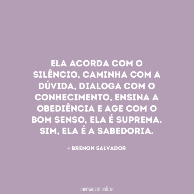 Ela acorda com o silêncio