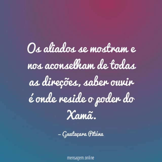 Os aliados se mostram e nos aconselham de todas as direções
