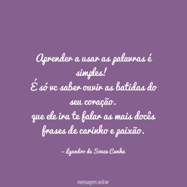 Aprender a usar as palavras é simples