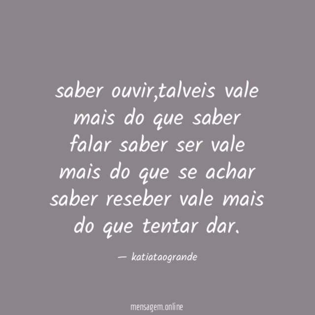 saber ouvir