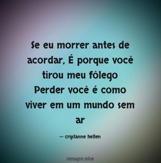 Se eu morrer antes de acordar