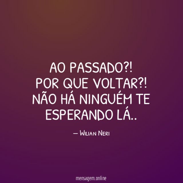 Ao passado