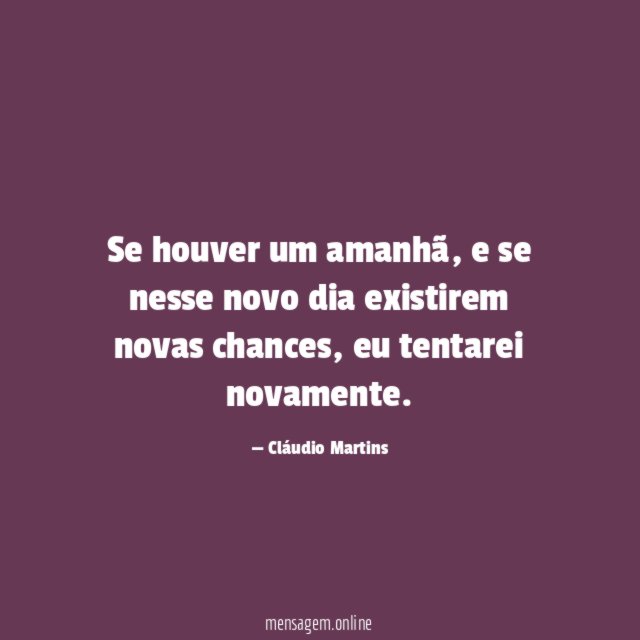 Se houver um amanhã