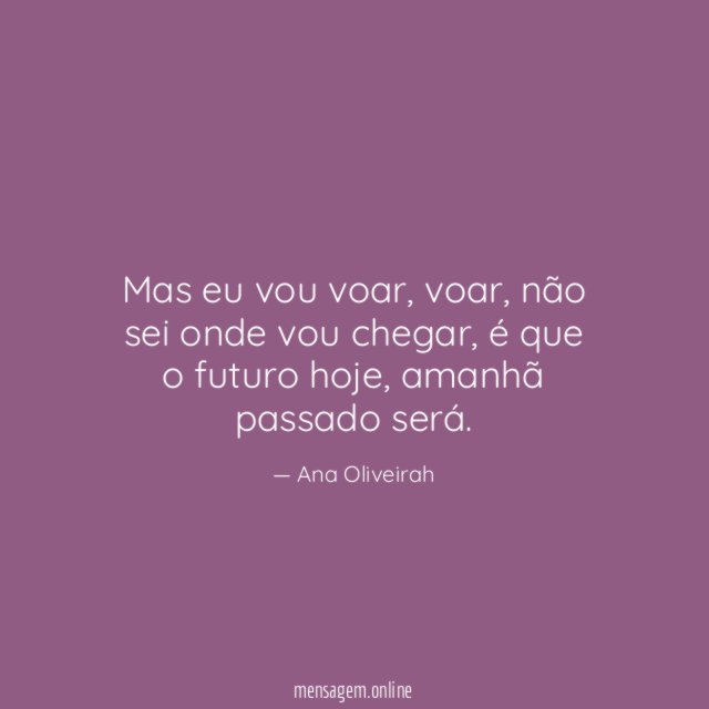Mas eu vou voar