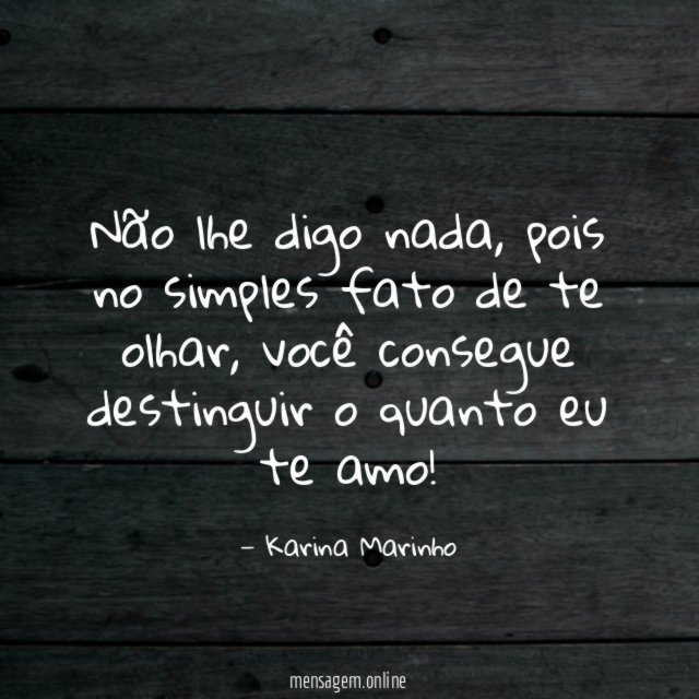Não lhe digo nada