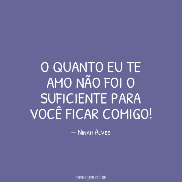 O quanto eu te amo não foi