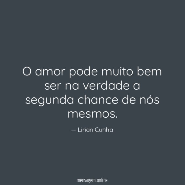 O amor pode muito bem ser na verdade