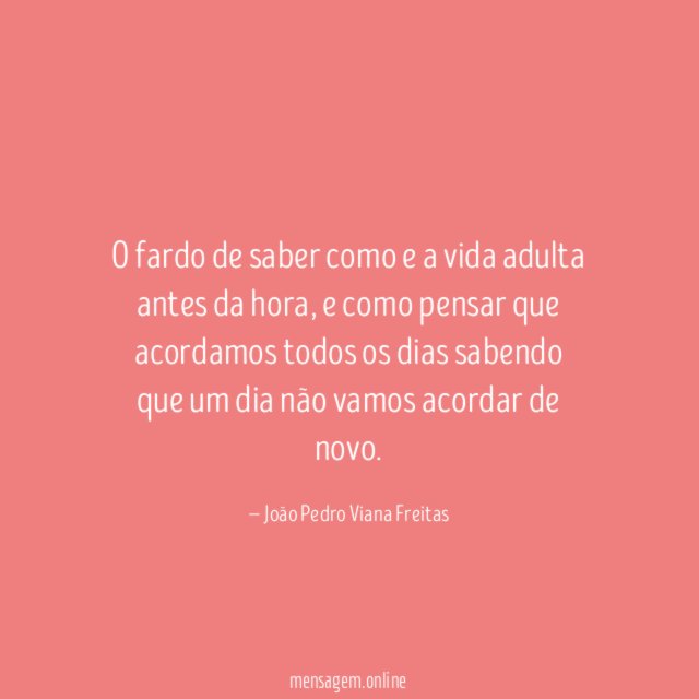 O fardo de saber como e a vida adulta antes da hora