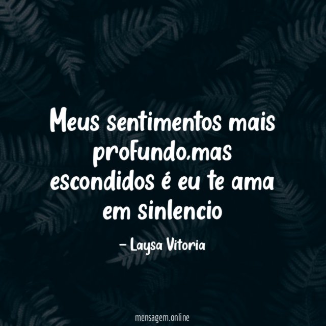 Meus sentimentos mais profundo